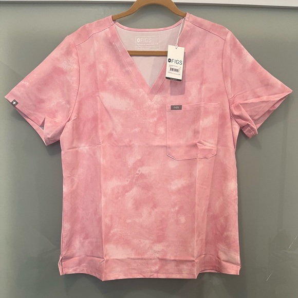 Figs Tops Figs Womens Marbled Rose Catarina Scrub Top Poshmark
